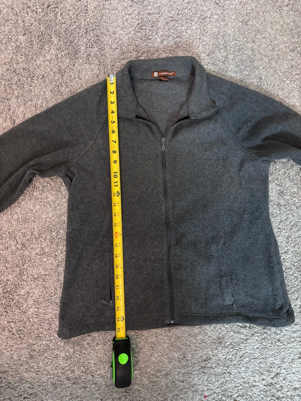 Harriton Women’s Full-Zip Fleece Jacket - Charcoal Gray Size Large